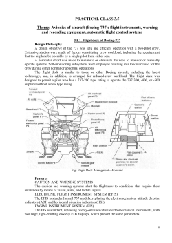 PRACTICAL CLASS 3.5 Theme: Avionics of aircraft (Boeing