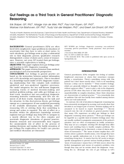 Gut Feelings as a Third Track in General