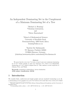 An Independent Dominating Set in the Complement of