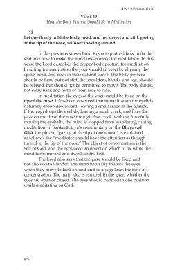 How the Body Posture Should Be in Meditation 13 Let one firmly