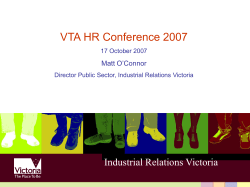 Implication of Governments` IR Policies for Victorian TAFE HR in the