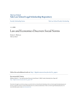 Law and Economics Discovers Social Norms