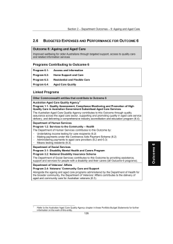 Outcome 6 - Department of Health
