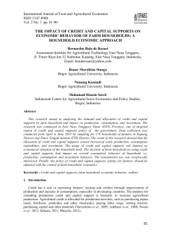 the impact of credit and capital supports on economic behavior