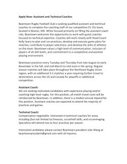 Assistant and Technical Coaches