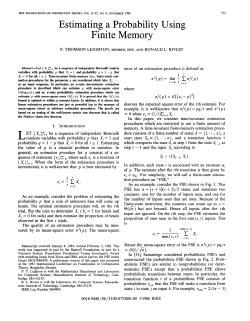 Estimating a Probability Using Finite Memory
