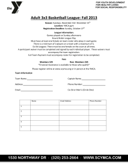 Adult 3x3 Basketball League: Fall 2013