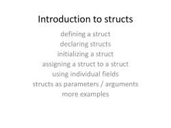 Intro to structs.