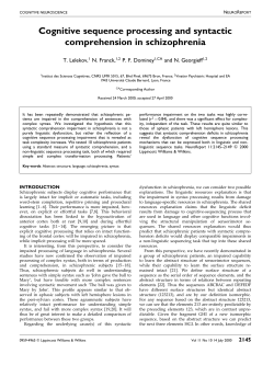 Cognitive sequence processing and syntactic comprehension in