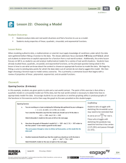 Algebra II Module 3, Topic C, Lesson 22: Teacher Version