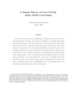 A Simple Theory of Asset Pricing under Model Uncertainty