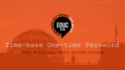 Authentication - EDUC Conference 2016