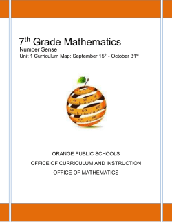 7th Grade Mathematics - Orange Public Schools