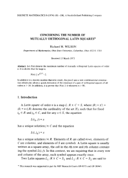 CONCERNING THE NUMBER OF MUTUALLY ORTHOGONAL