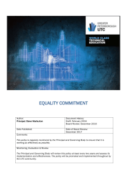 GPUTC EQUALITY COMMITMENT POLICY