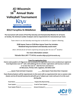 JCI Wisconsin 16 Annual State Volleyball Tournament