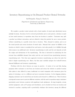 Inventory Repositioning in On-Demand Product Rental Networks