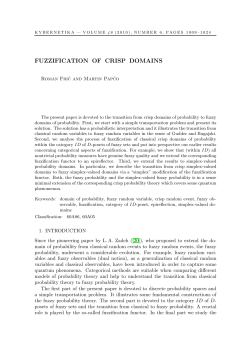 fuzzification of crisp domains