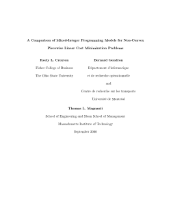 A Comparison of Mixed-Integer Programming Models for Non