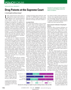 Drug Patents at the Supreme Court