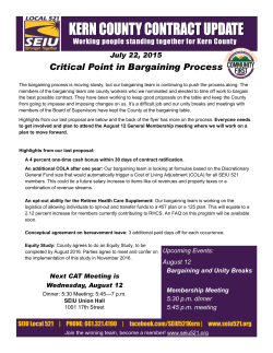 Critical Point in Bargaining Process