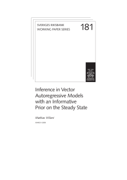 Inference in Vector Autoregressive Models with an Informative Prior
