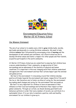 CRE guidance for schools - Warter CE Primary School