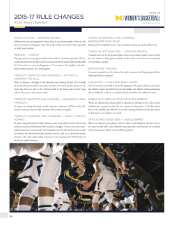 NCAA Rule Changes
