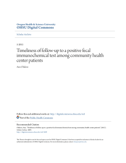 Timeliness of follow-up to a positive fecal immunochemical test