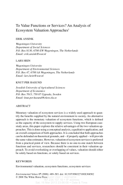 To Value Functions or Services? An Analysis of