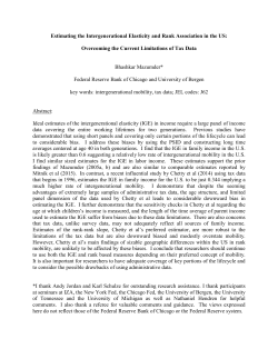 Estimating the Intergenerational Elasticity and Rank