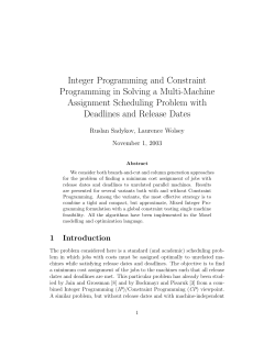 Integer Programming and Constraint Programming in Solving a Multi