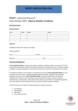 Adverse Weather Conditions