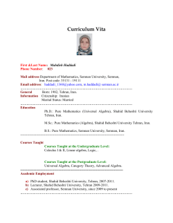 Curriculum Vita