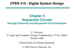 CPEN 315 - Digital System Design Chapter 5 Sequential Circuits