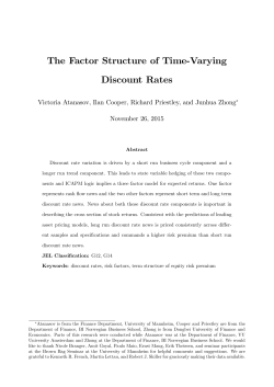 The Factor Structure of Time-Varying Discount Rates