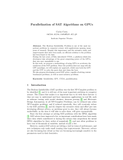 Parallelization of SAT Algorithms on GPUs