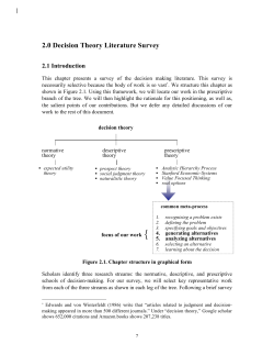 2.0 Decision Theory Literature Survey