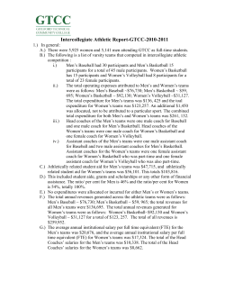 Intercollegiate Athletic Report-GTCC-2010-2011