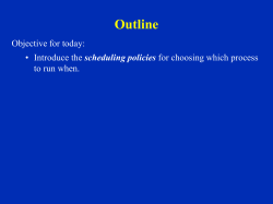 Scheduling Thread Lecture context switch