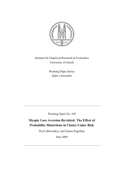 Myopic Loss Aversion Revisited: The Effect of Probability Distortions