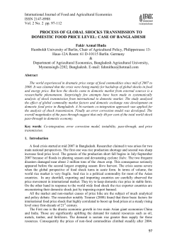 process of global shocks transmission to domestic food price level