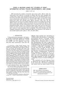 affirmative action, police departments, and crime