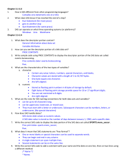 SAS Programming