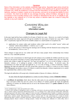 The CLS Public Funding (&ldquo;Legal Aid&rdquo;) Contractual Charge