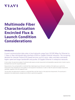 Multimode Fiber Characterization Encircled Flux