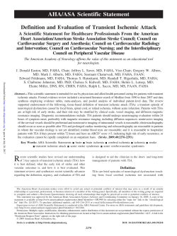 AHA / ASA scientific statement : definition and evaluation of