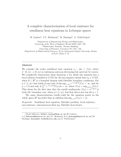 A complete characterisation of local existence for semilinear heat