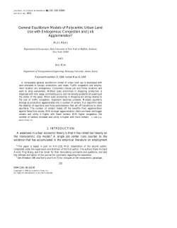 General Equilibrium Models of Polycentric Urban Land Use with