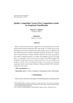 Quality Competition Versus Price Competition Goods: An Empirical